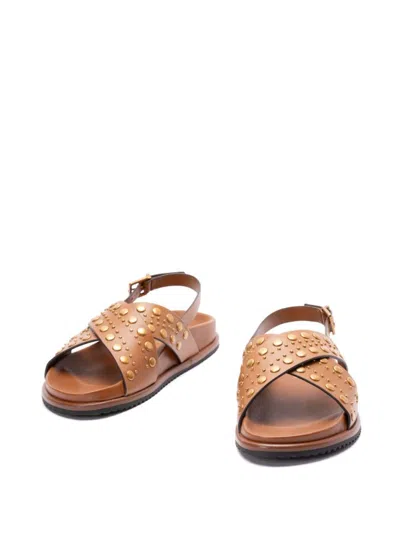 Twinset Twin-set Buckle-fastening Slingback Sandals With Stud Embellishments