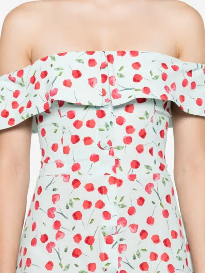 Mar De Margaritas Off-shoulder Mini Dress With Ruffled Neckline In White