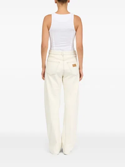 Mm6 Maison Margiela Mm6 By Maison Margiela Trousers With Concealed Fly In White
