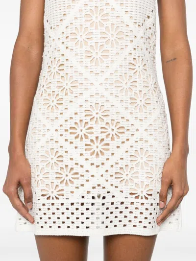 Twinset Twin-set Sleeveless Mini Dress In White