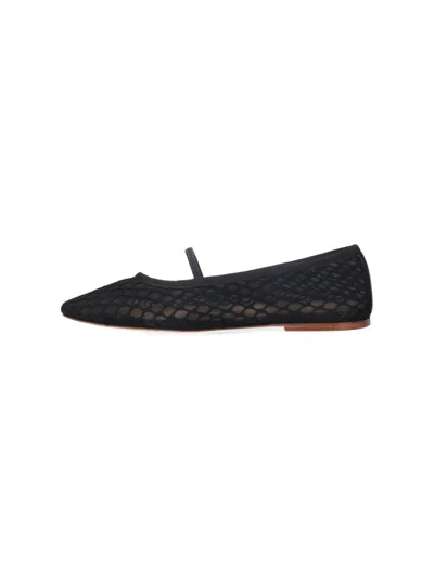 Apc Embroidered Ballerina Shoes In Black
