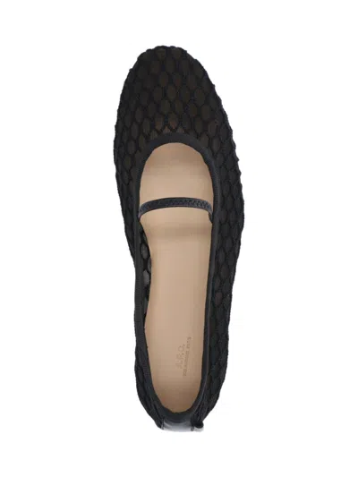 Apc Embroidered Ballerina Shoes In Black