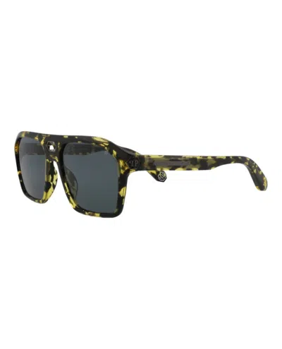 Philipp Plein Aviator-frame Acetate Sunglasses Man Sunglasses Multicolored Size 57 Acetate