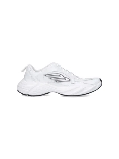 Balenciaga Men White Cowskin And Polyester Monday Shoe Sneakers