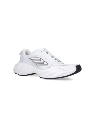Balenciaga Men White Cowskin And Polyester Monday Shoe Sneakers
