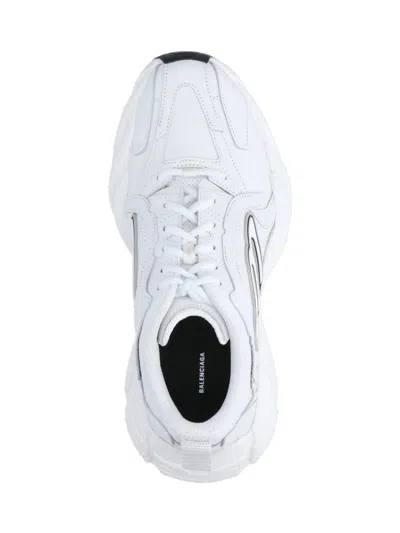 Balenciaga Men White Cowskin And Polyester Monday Shoe Sneakers