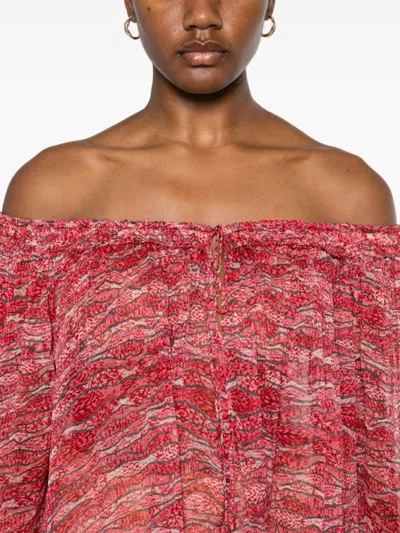 Isabel Marant Étoile Isabel Marant Etoile Fuchsia Printed ml Vutti Top In Pink