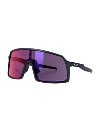 Oakley Wide Fit Wraparound Sutro Sunglasses In Black