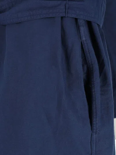 Polo Ralph Lauren Button-down Belted Shirtdress In Blue
