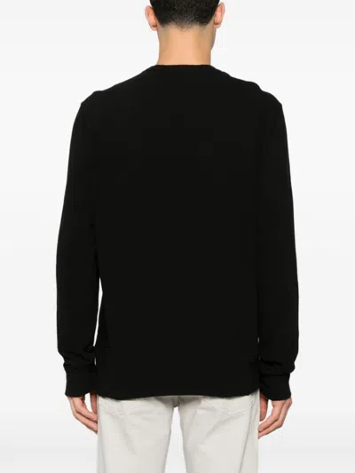 James Perse Polo In Black Cotton In Black