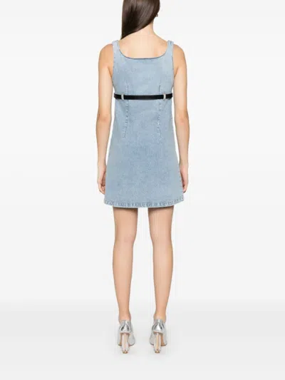 Coperni Light Blue Dress With Detachable Belt In Blue