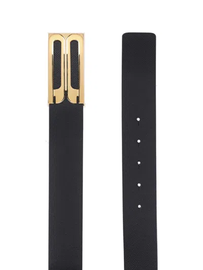 Victoria Beckham Jumbo Frame Belt In Black