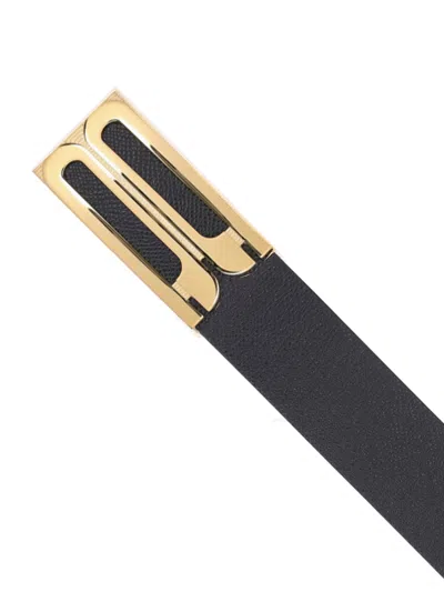 Victoria Beckham Jumbo Frame Belt In Black