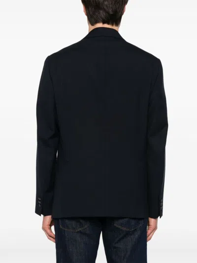 Fay Tailored Midnight Blue Jacket In Black