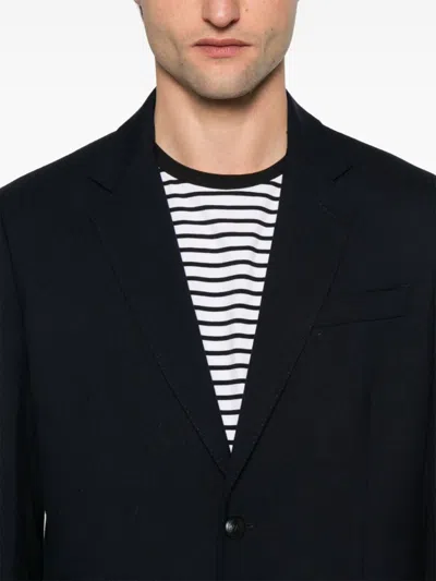Fay Tailored Midnight Blue Jacket In Black