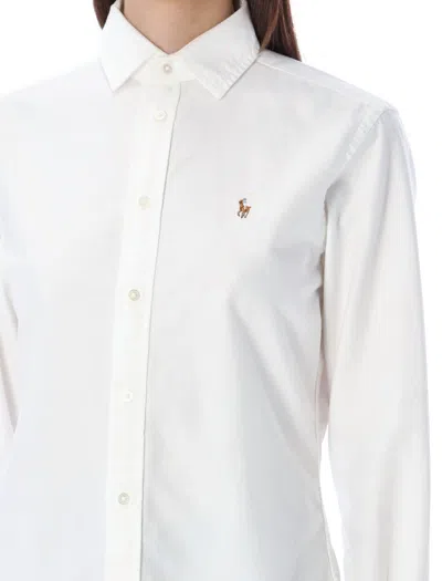 Polo Ralph Lauren Casual Button-up Shirt With Long Sleeves In White