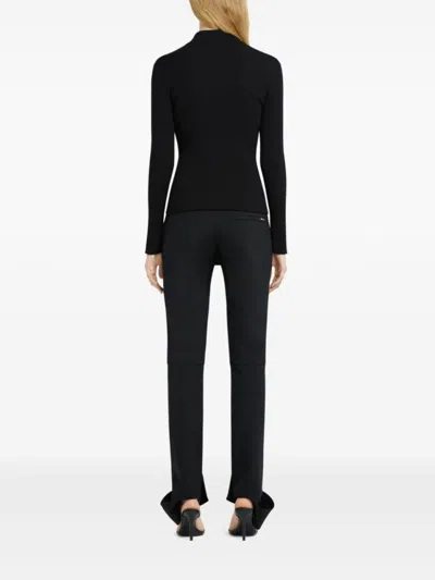Courrèges Cardigan With Zip In Black