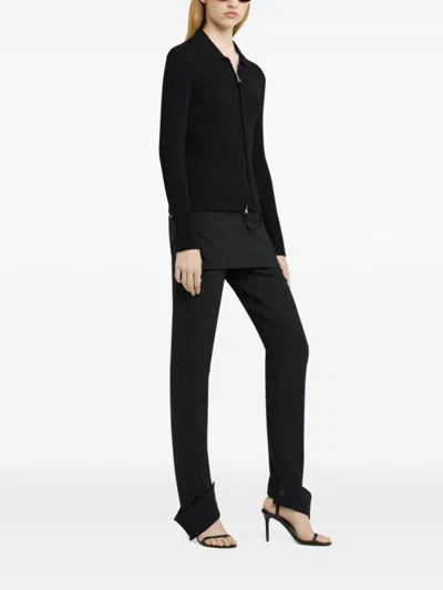 Courrèges Cardigan With Zip In Black