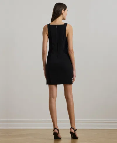Ralph Lauren Stretch Crepe Sleeveless Dress In Black