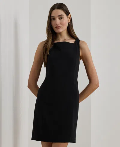 Ralph Lauren Stretch Crepe Sleeveless Dress In Black