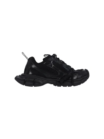 Balenciaga Black Mesh And Rubber 3 Xl Sneakers In Black