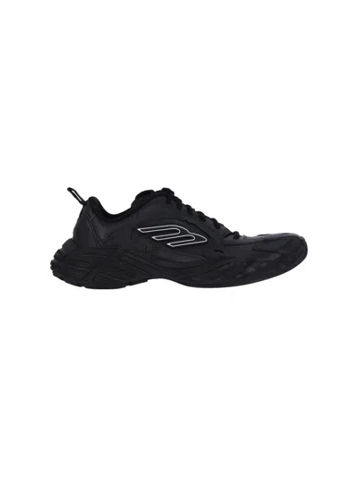 Balenciaga Monday 3b Sports Icon Leather Sneakers