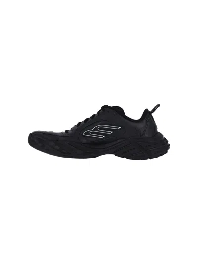 Balenciaga Monday 3b Sports Icon Leather Sneakers