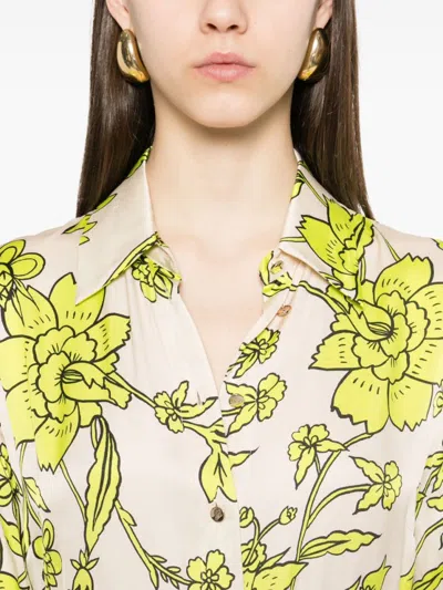 Liu •jo Liu Jo Floral Wrap Dress With Adjustable Waist In Yellow