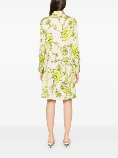 Liu •jo Liu Jo Floral Wrap Dress With Adjustable Waist In Yellow