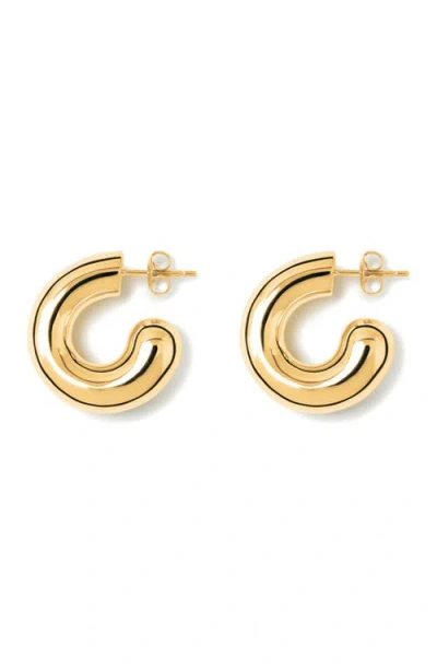 Lie Studio Rose Earrings In Gold