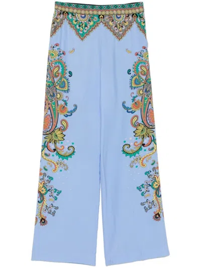 Etro Wide-leg Trousers With Paisley Patterns