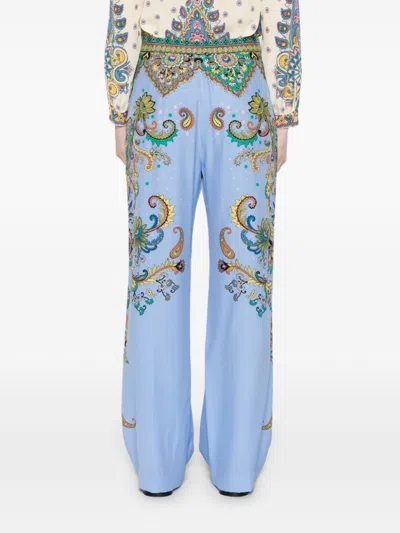 Etro Wide-leg Trousers With Paisley Patterns