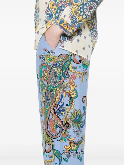 Etro Wide-leg Trousers With Paisley Patterns