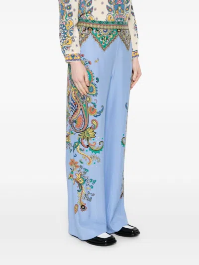 Etro Wide-leg Trousers With Paisley Patterns