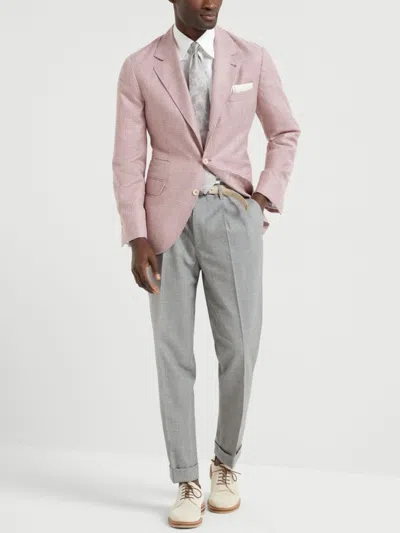 Brunello Cucinelli Timeless Chino Trousers With Pockets In Gray