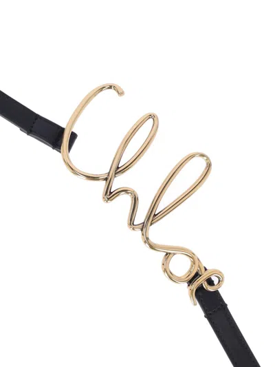 Chloé Signature Belt Jewelry Black In Black