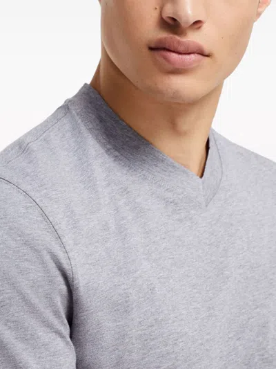 Brunello Cucinelli V-neck Short-sleeve T-shirt In Gray