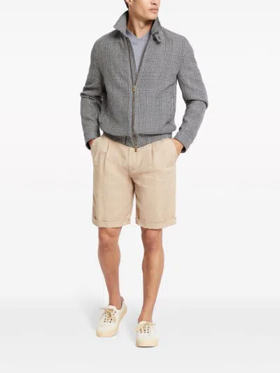 Brunello Cucinelli V-neck Short-sleeve T-shirt In Gray