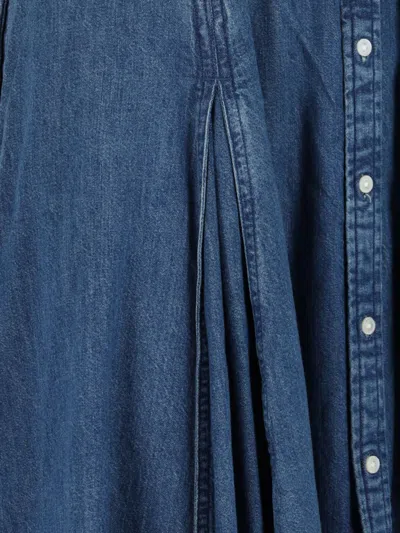 Polo Ralph Lauren Womens Indigo Belted Sleeveless Denim Midi Dress In Blue