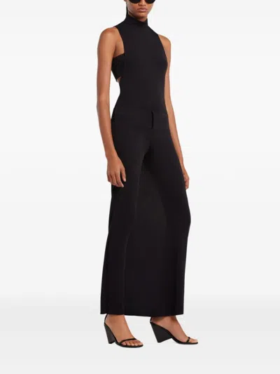 Courrèges Mockneck Jersey Bodysuit In Black