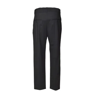 Isabel Marant Ritana Straight Trousers In Cool Virgin Wool Black In Black
