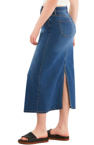 Hint Of Blu Vintage Denim Maxi Skirt