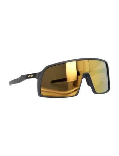 Oakley Oversized Rectangular Frame Sunglasses With Tinted Lenses In Black