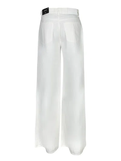 7 For All Mankind High-waisted White Jeans With Relaxed Silhouette In White