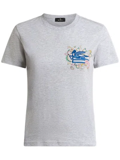 Etro T-shirts And Polos In Gray