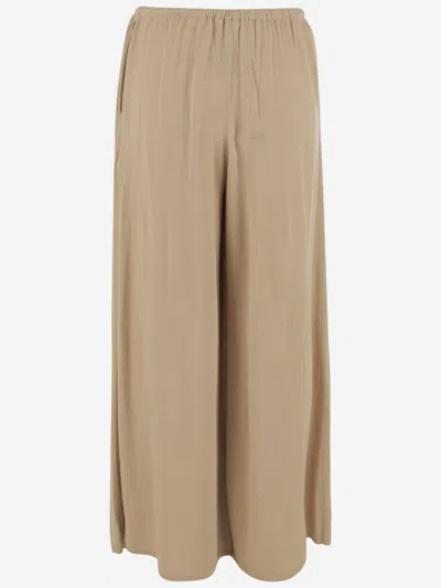By Malene Birger Light Brown Piscata Wide-leg Trousers In Neutral