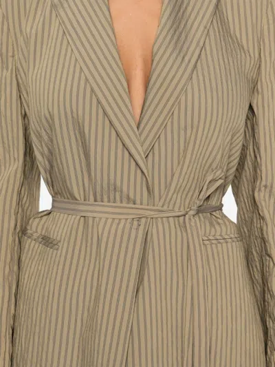 Liu •jo Liu Jo Tailored Green Jacket With Belted Waist In Green