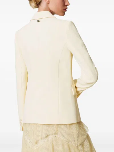 Twinset Twin-set Tailored Vanilla White Blazer In Neutral