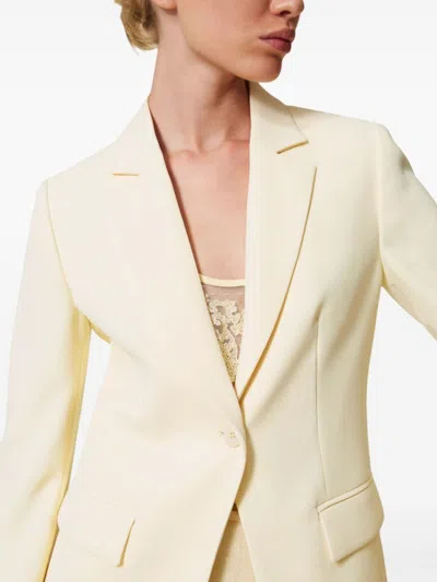 Twinset Twin-set Tailored Vanilla White Blazer In Neutral
