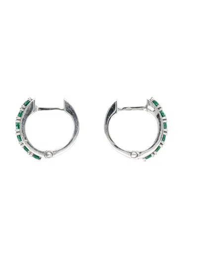 Emanuele Bicocchi Crystal Hoop Earrings In Metallic